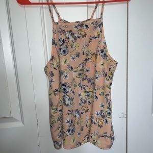Floral tank top with tie back size L